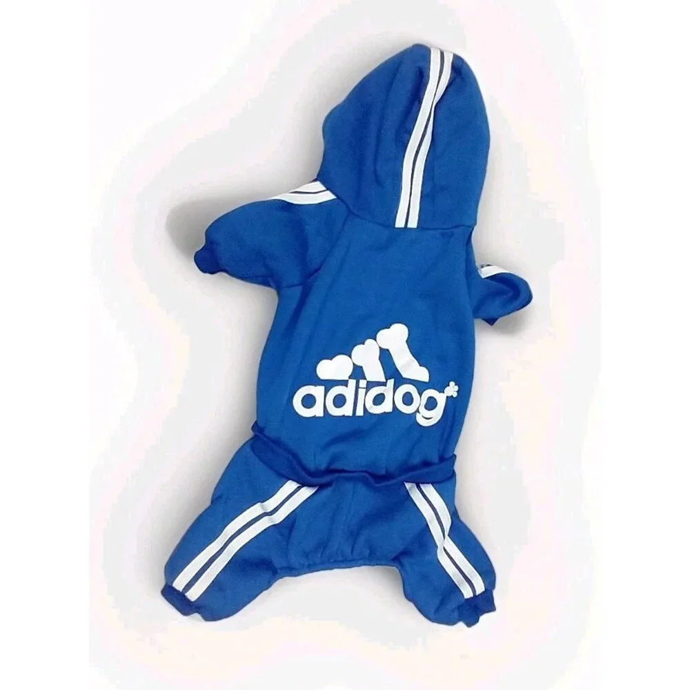 Paw Wag Co Adidog Tracksuit‎ Size XL Blue Snap Closure Hoodie Coat Jacket